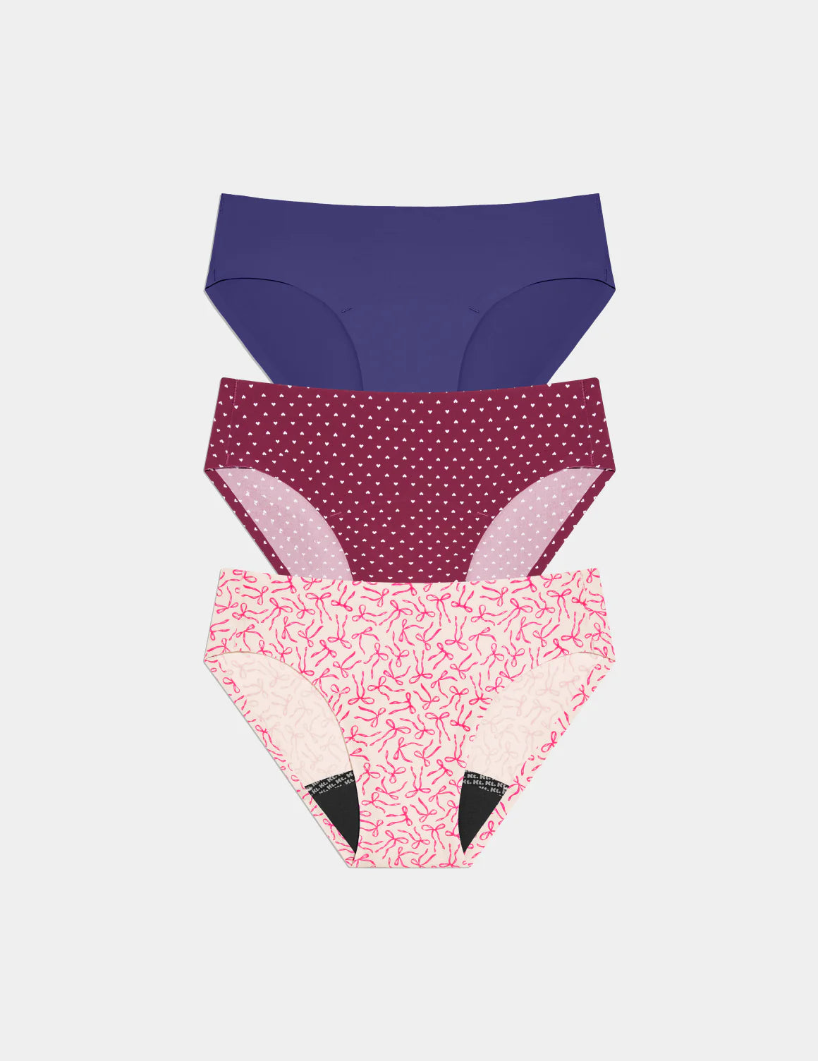 | Candy Heart/Pink Bows/Deep Blue