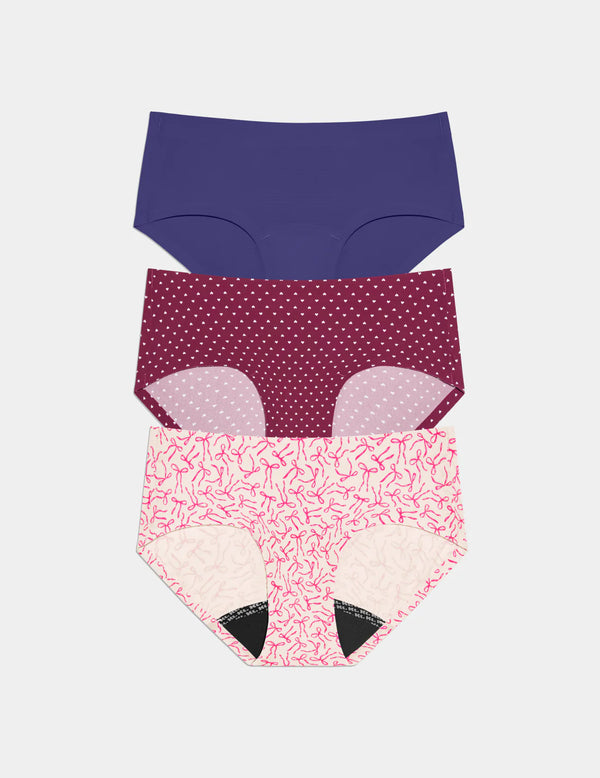 | Candy Heart/Pink Bows/Deep Blue