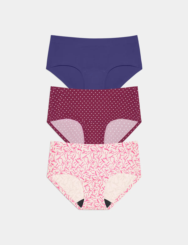 | Candy Heart/Pink Bows/Deep Blue